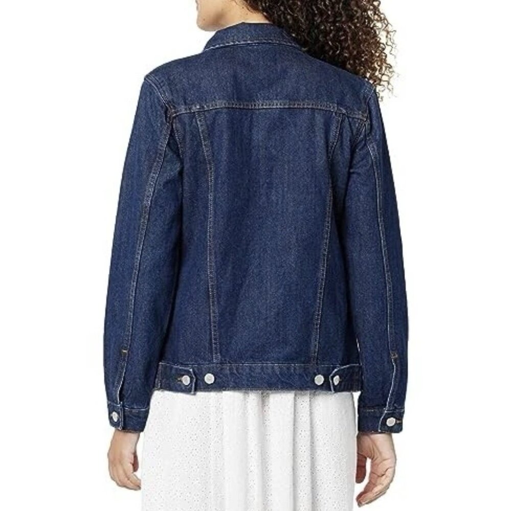 The Drop Women's Zain Dark Wash Indigo Denim Jean Jacket Medium NWT - Picture 3 of 7